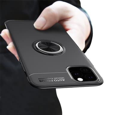Slim Ring kotelo Apple iPhone 11 Pro Max (6.5 ")  - Musta / punainen