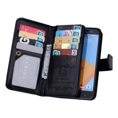 Kaksinkertainen läppä Magnet 2i1 9 -kortti HTC 10  - sininen