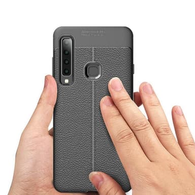Nahkakuvioitu TPU kuori Samsung Galaxy A9 2018 (SM-A920F)  - punainen