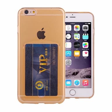 Silikonikuori kortilla Apple iPhone 5, 5S, 5SE  - oranssi