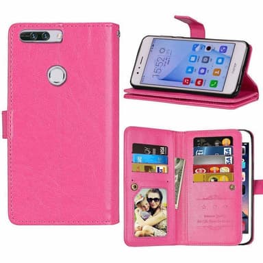 Lompakkotelo Flexi 9-kortti Huawei Honor 8 Pro (DUK-L09)  - pinkki