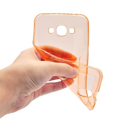 Silikonikuori kortilla Samsung Galaxy J7 2016 (SM-J710F)  - oranssi