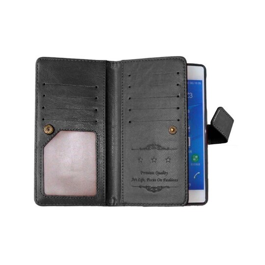 Lompakkotelo Flexi 9-kortti Sony Xperia Z3 (D6603)  - musta