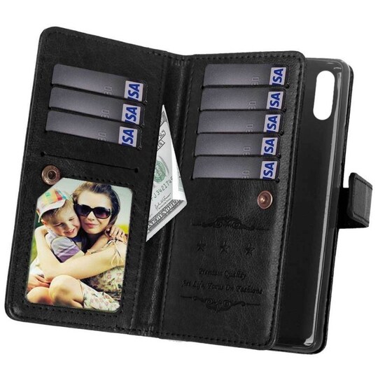 Lompakkotelo Flexi 9-kortti Sony Xperia L3 (I4312)  - ruskea