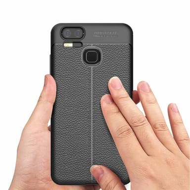 Nahkakuvioitu TPU kuori Asus Zenfone Zoom S (ZE553KL)  - harmaa