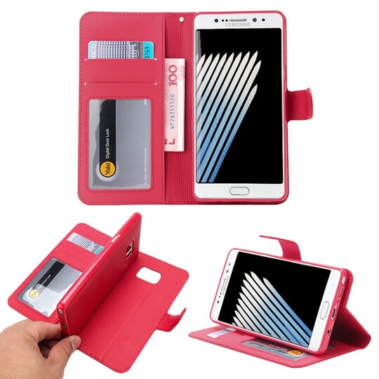 Lompakkokotelo Magneetti 2i1 Samsung Galaxy Note 7 (SM-N930F)  - punai