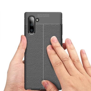 Nahkakuvioitu TPU kuori Samsung Galaxy Note 10 (SM-N970F)  - sininen