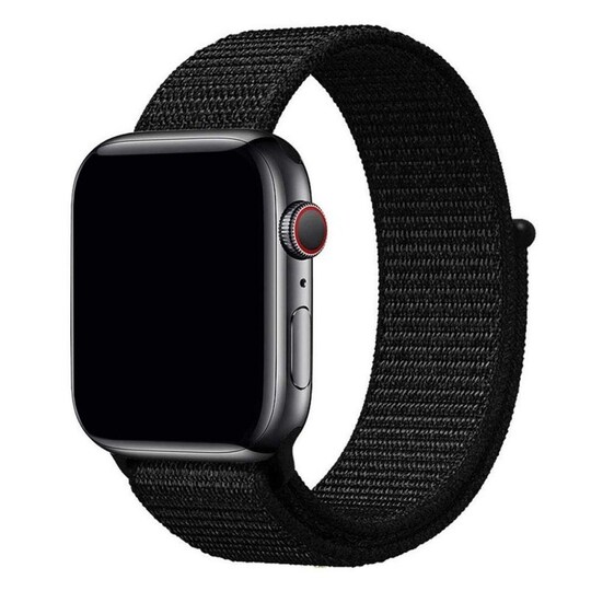 Apple Watch 38mm nailonrannekoru - tummanmusta