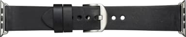 dbramante1928 Bornholm Apple Watch 42-45 mm nahkaranneke (musta/hopea)