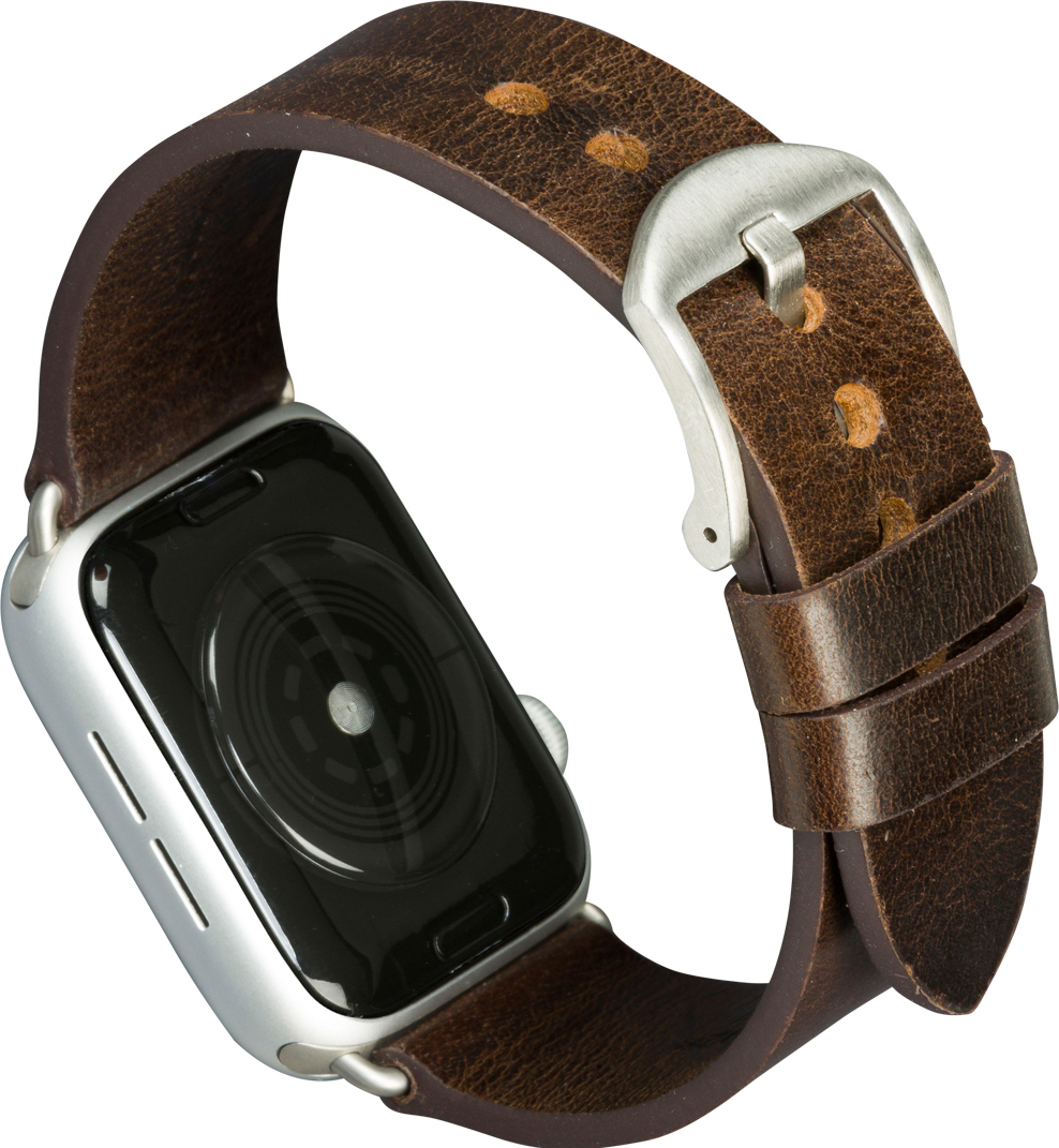 dbramante1928 Bornholm Apple Watch 42-45 mm nahkaranneke (rusk./hopea)