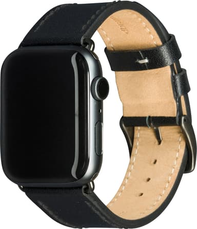 dbramante1928 Copenhagen Apple Watch 42-45 mm nahkaranneke (mus/harm.)