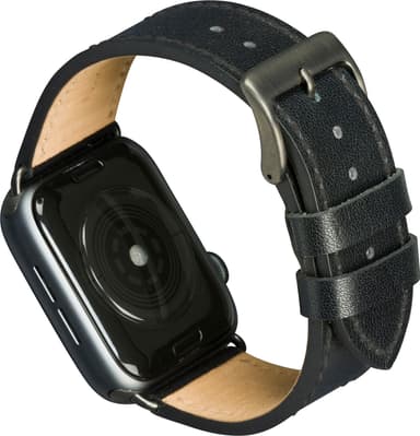 dbramante1928 Copenhagen Apple Watch 42-45 mm nahkaranneke (mus/harm.)