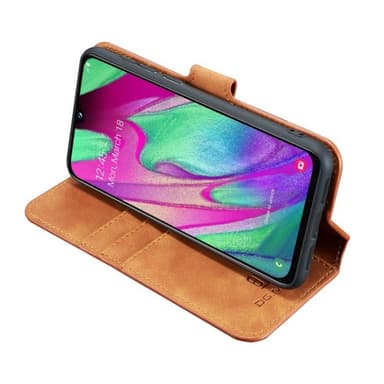 DG-Ming Lompakkokotelo 3-kortti Samsung Galaxy A40 (SM-A405F)  - harma