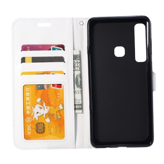 Lompakkokotelo 3-kortti Samsung Galaxy A9 2018 (SM-A920F)  - valkoinen