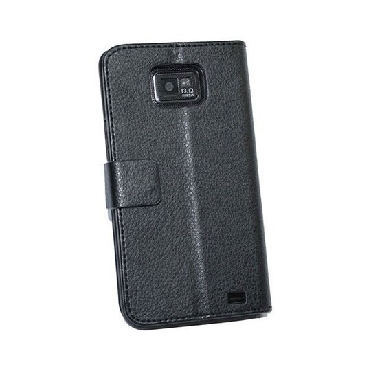 Lompakkokotelo 2-kortti Samsung Galaxy S2 ( GT -i9100)  - musta