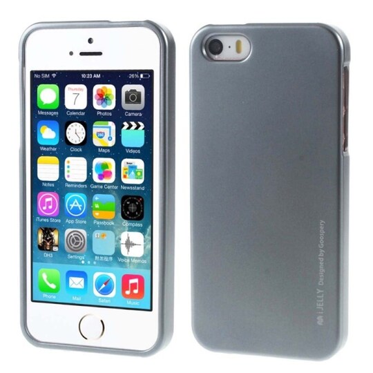 Mercury i Jelly Metal kotelo Apple iPhone 5, 5S, 5SE  - musta