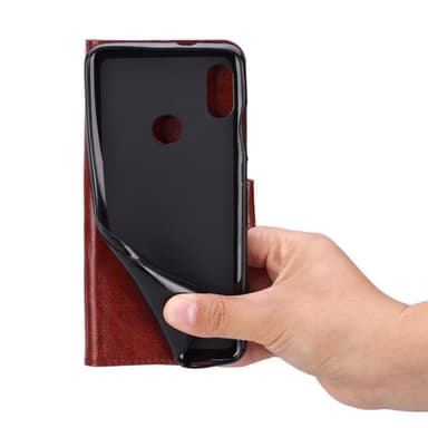 Lompakkokotelo 3-kortti Huawei P Smart 2019 (POT-LX1)  - ruskea