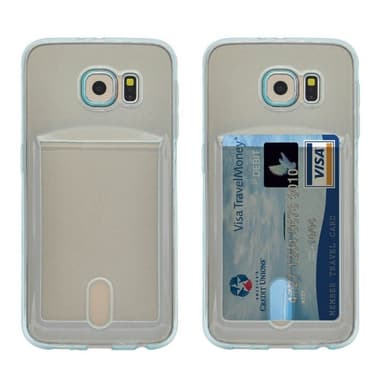 Silikonikuori kortilla Samsung Galaxy S6 (SM-G920F)  - läpinäkyvä