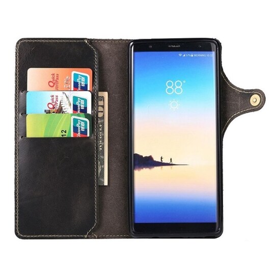 Lompakkokotelo 3-kortti nahka Samsung Galaxy Note 8 (SM-N950F)  - rusk