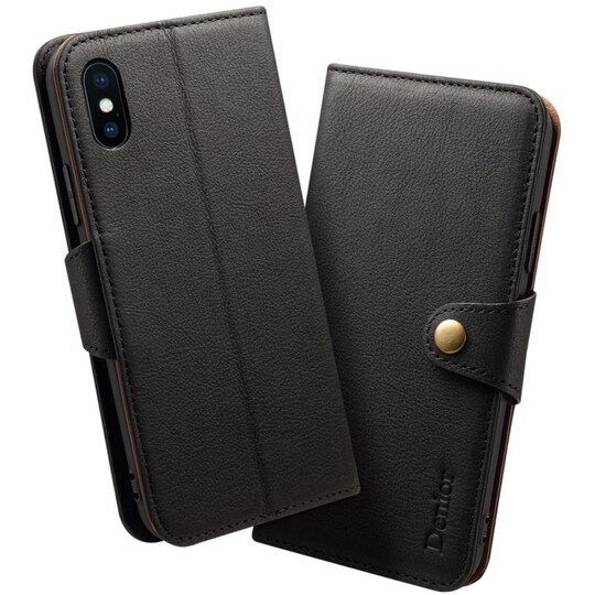 Denior Mobilplånbok läder 3-kort Apple iPhone XR (6.1"")  - ruskea