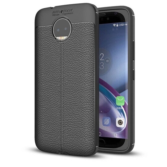 Nahkakuvioitu TPU kuori Motorola Moto G5s Plus (XT1805)  - harmaa