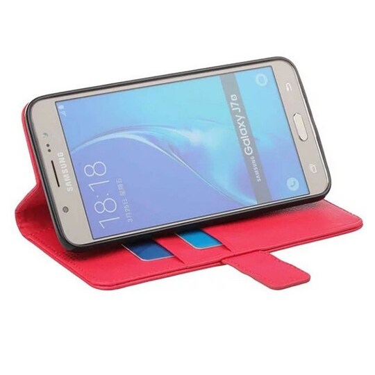 Lompakkokotelo 2-kortti Samsung Galaxy J7 2016 (SM-J710F)  - pinkki