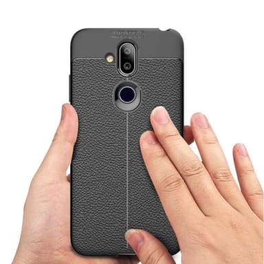 Nahkakuvioitu TPU kuori Nokia 8.1 2018 (TA-1128)  - harmaa