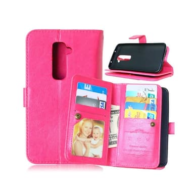 Lompakkotelo Flexi 9-kortti LG G2 (D802)  - pinkki