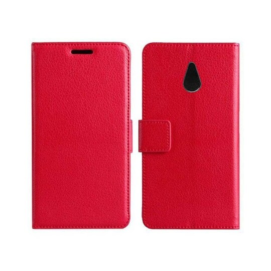 Lompakkokotelo 2-kortti HTC ONE Mini (M4 / 601e)  - punainen