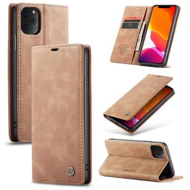 CaseMe Smart Magnet FlipCase Apple iPhone 11 Pro Max (6.5 ")  - ruskea