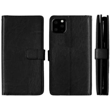 Lompakkotelo Flexi 9-kortti Apple iPhone 11 Pro Max (6.5 ")  - musta