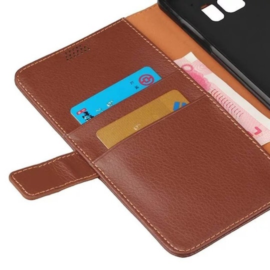Lompakkokotelo 2-kortti Samsung Galaxy Note 7 (SM-N930F)  - ruskea