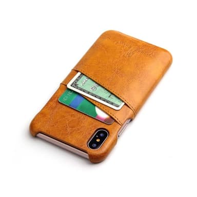 Retrokuori korttipaikoilla Apple iPhone X / Xs  - Tummanharmaa