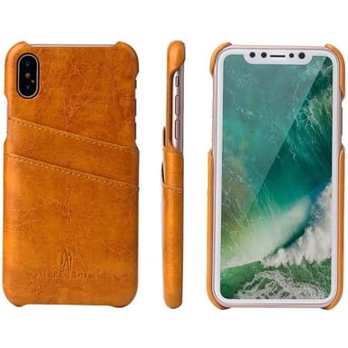 Retrokuori korttipaikoilla Apple iPhone X / Xs  - Tummanharmaa