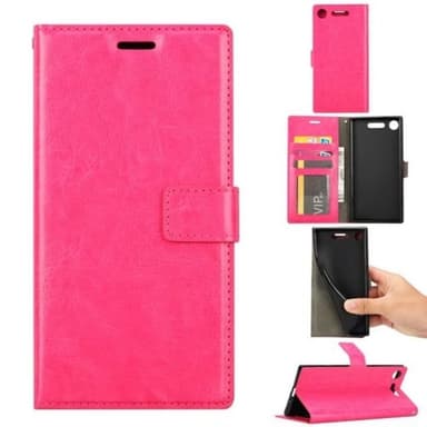 Lompakkokotelo 3-kortti Sony Xperia XZ1 (G8341)  - pinkki