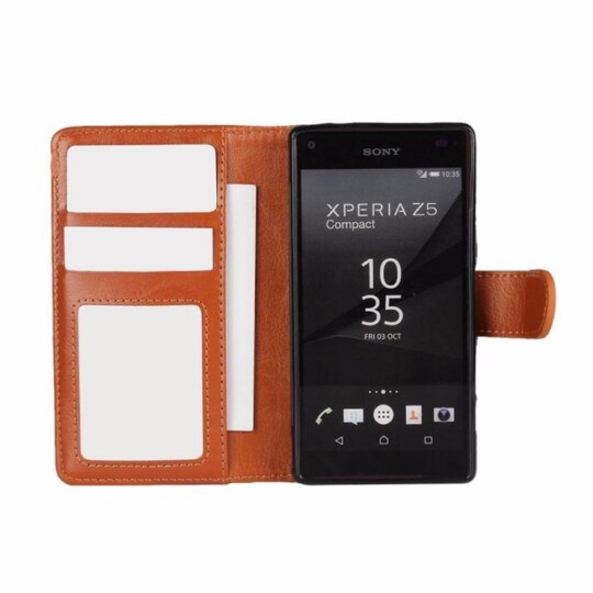 MOVE lompakkokotelo 2i1 Sony Xperia Z5 Compact (E5823)  - musta
