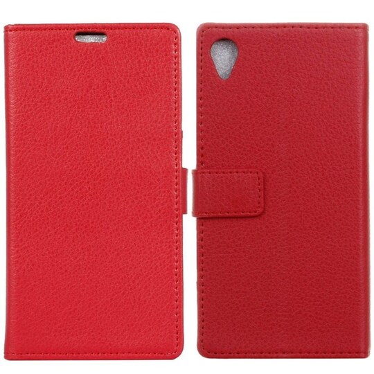 Lompakkokotelo 2-kortti Sony Xperia XA1 (G3121)  - punainen