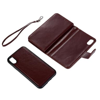Kaksinkertainen läppämagneetti 2i1 Apple iPhone X / Xs  - ruskea