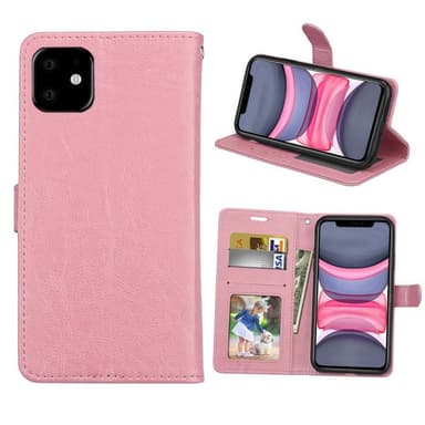 Lompakkokotelo 3-kortti Apple iPhone 11 (6.1 ")  - vaaleanpunainen