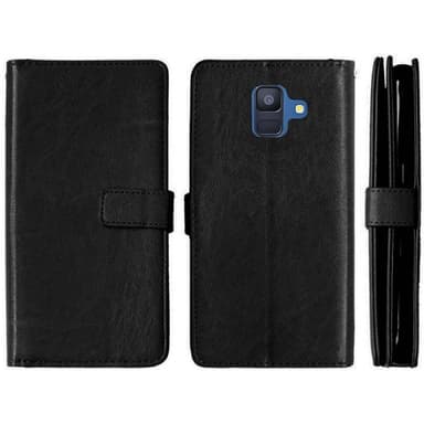 Lompakkotelo Flexi 9-kortti Samsung Galaxy A6 2018 (SM-A600F)  - punai