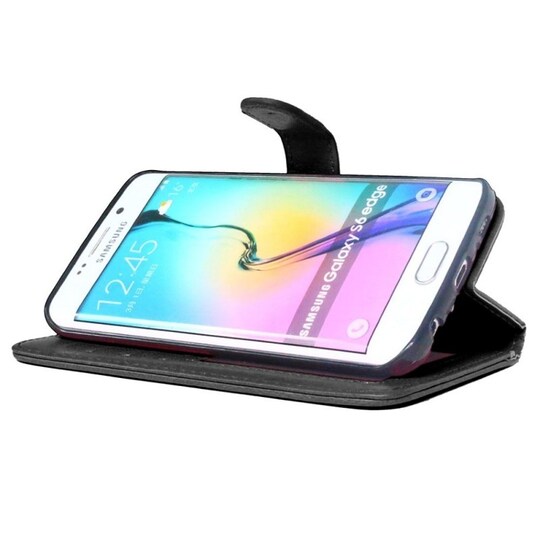 Lompakkokotelo 3-kortti Samsung Galaxy S6 Edge (SM-G925F)  - valkoinen