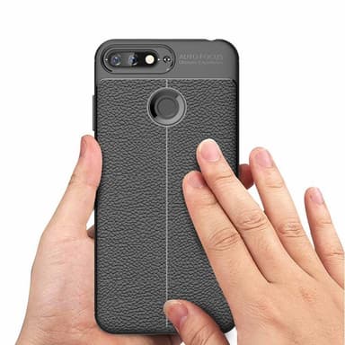 Nahkakuvioitu TPU kuori Huawei Y6 2018 (ATU-L21)  - sininen