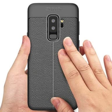 Nahkakuvioitu TPU kuori Samsung Galaxy S9 Plus (SM-G965F)  - punainen