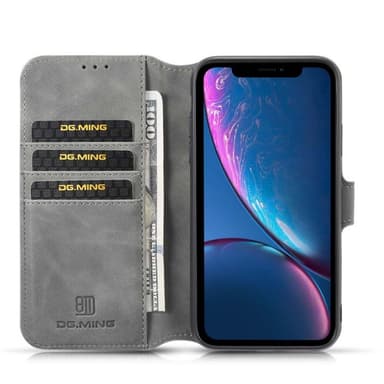 DG-Ming Lompakkokotelo 3-kortti Apple iPhone XR (6.1 ")  - harmaa