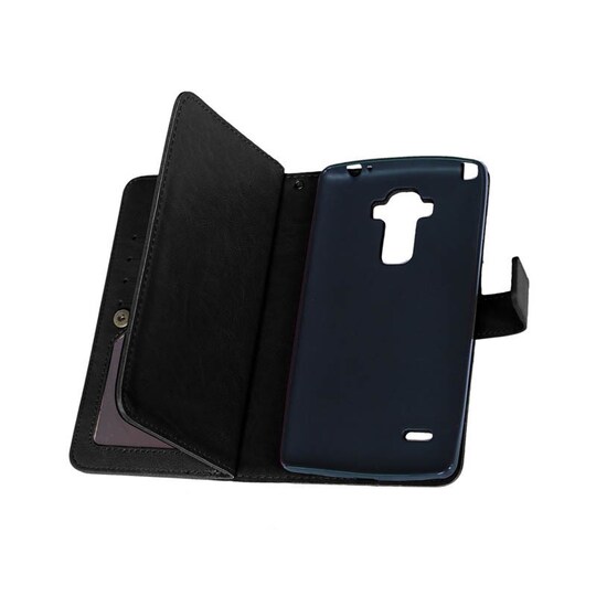 Lompakkotelo Flexi 9-kortti LG G4 Stylus (H635)  - ruskea