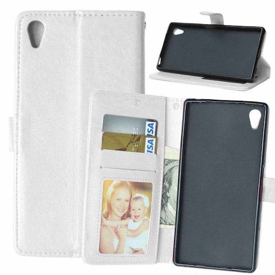 Lompakkokotelo 3-kortti Sony Xperia Z5 (E6653)  - valkoinen