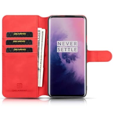 DG-Ming Lompakkokotelo 3-kortti OnePlus 7 Pro  - punainen