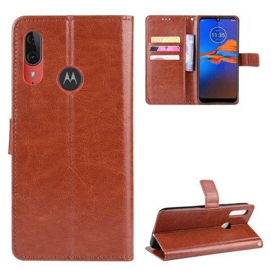 Lompakkokotelo 3-kortti Motorola Moto E6 Plus (XT2025-2)  - tumma