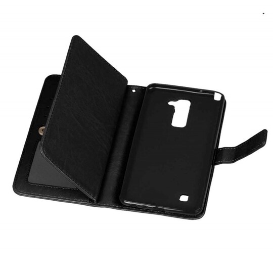 Lompakkotelo Flexi 9-kortti LG Stylus 2 (F720)  - musta