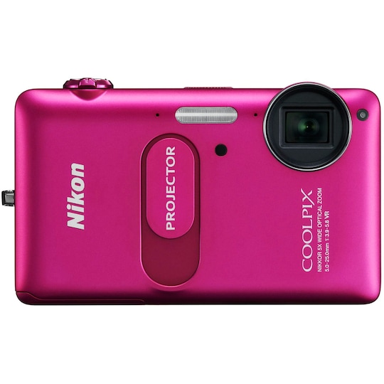 Nikon CoolPix S1200pj digikamera (pinkki)